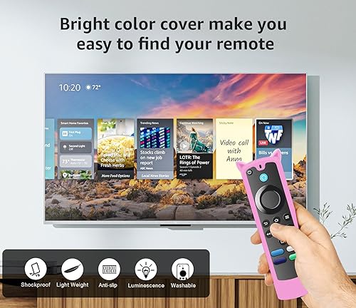 Miniatura 2 de Paquete de 3 fundas de silicona para control remoto que brillan en la oscuridad, funda protectora de silicona antideslizante con cordón (verde, azul