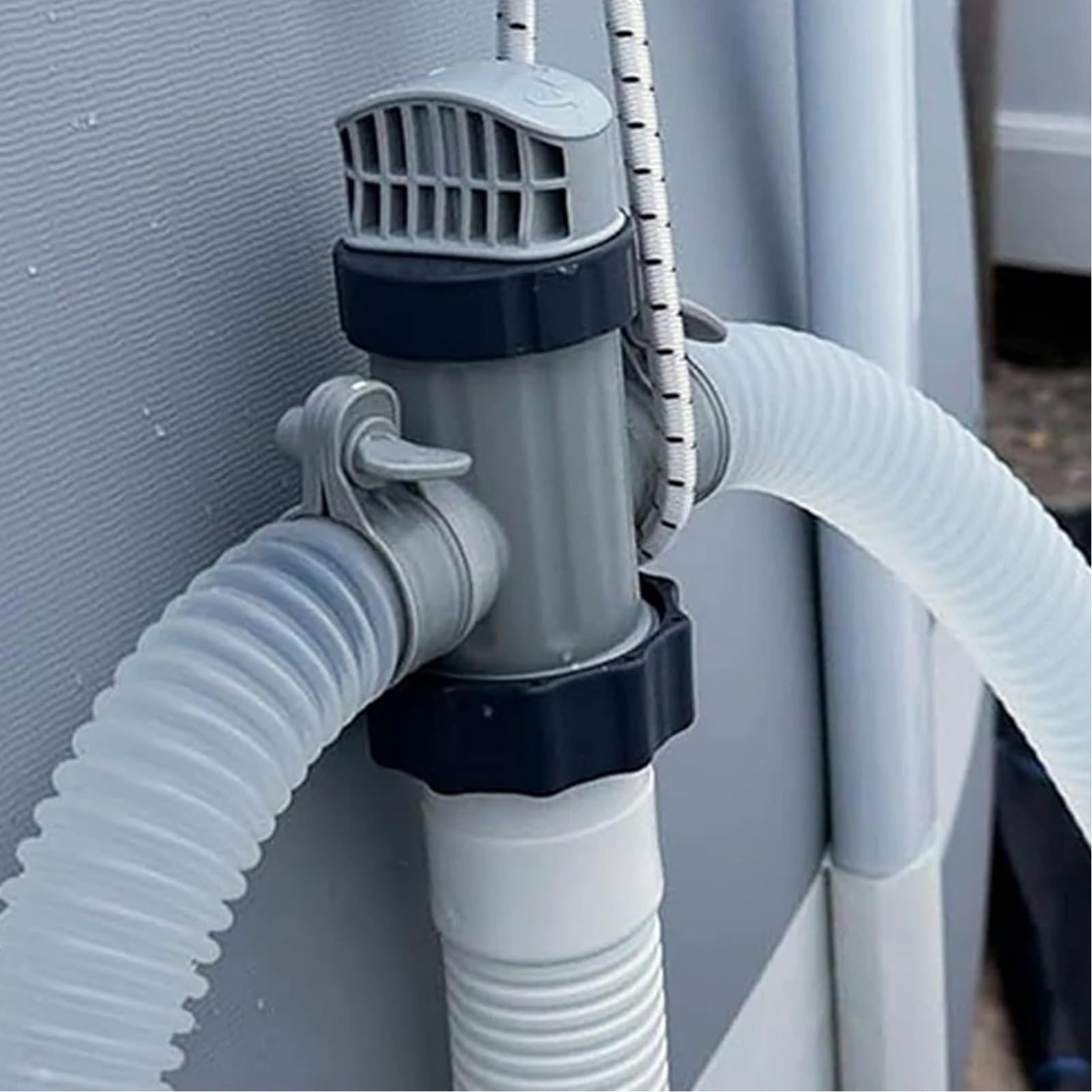 Set di valvole per tubi divisi per pompe per piscine a terra Tappo di scarico Anelli di ricambio per tubi di prevenzione delle perdite