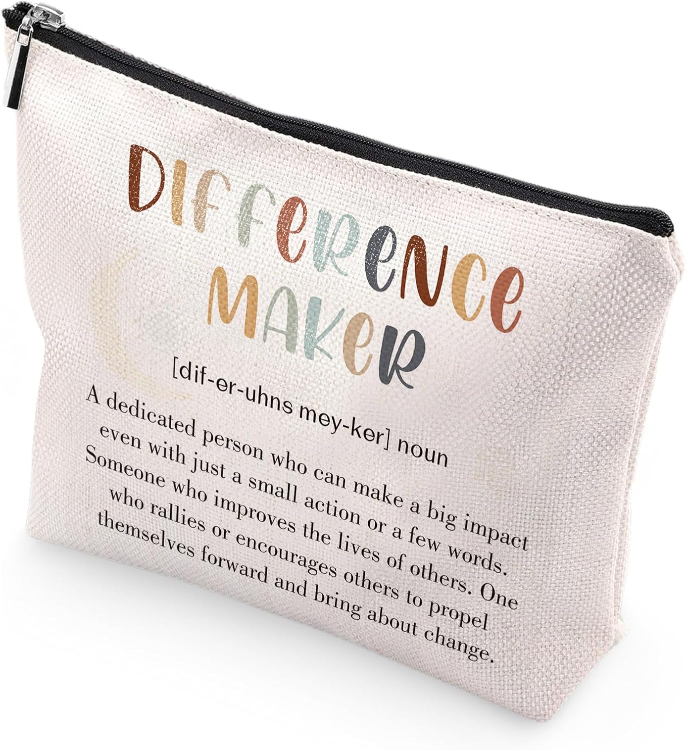 Sitsink Difference Maker Makeup Bags - Gifts for Her Difference Maker Definition Cosmetic Makeup Bags, Thankyou Gifts for Women Cosmetic Bags, Difference Maker Make Up Bags Gifts for Girls Women image 2