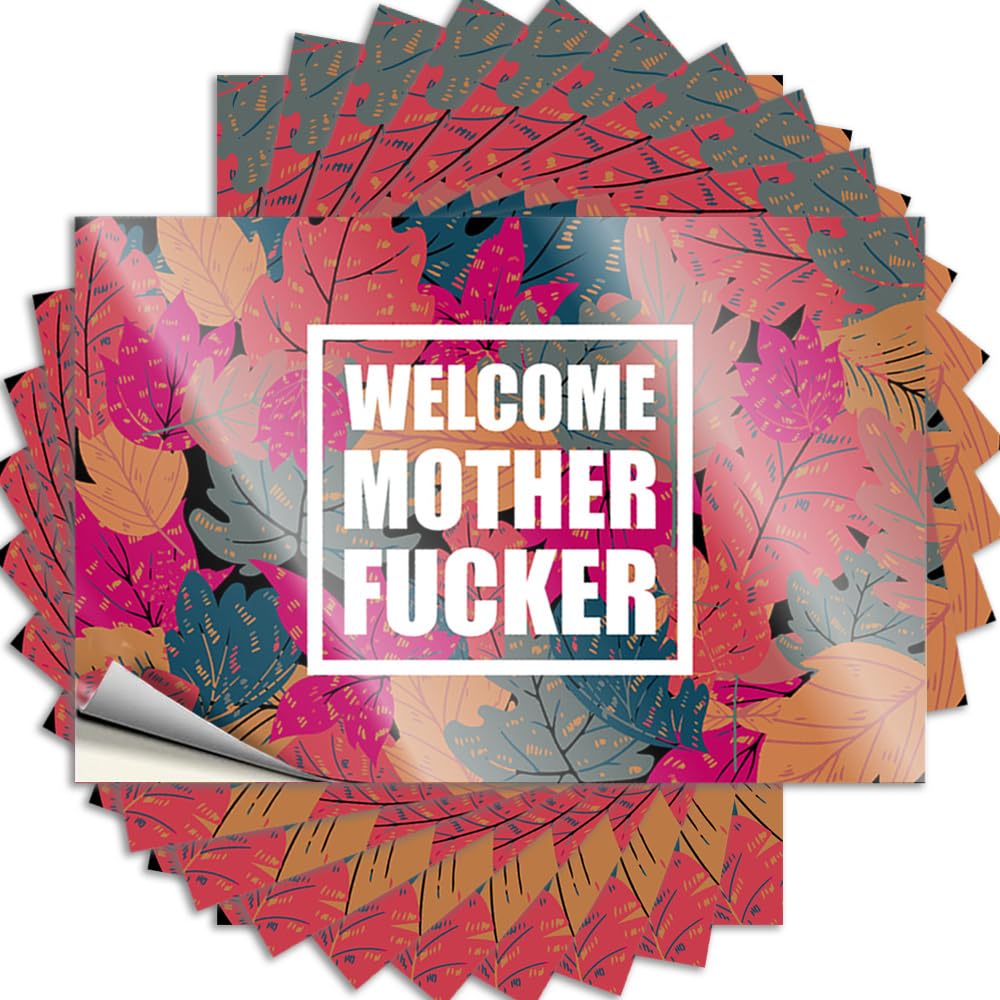 Beer Hard Decals - Welcome Mother Fucker Tall Durable Sticker Easy Apply for Winter Decor(8X12CM)