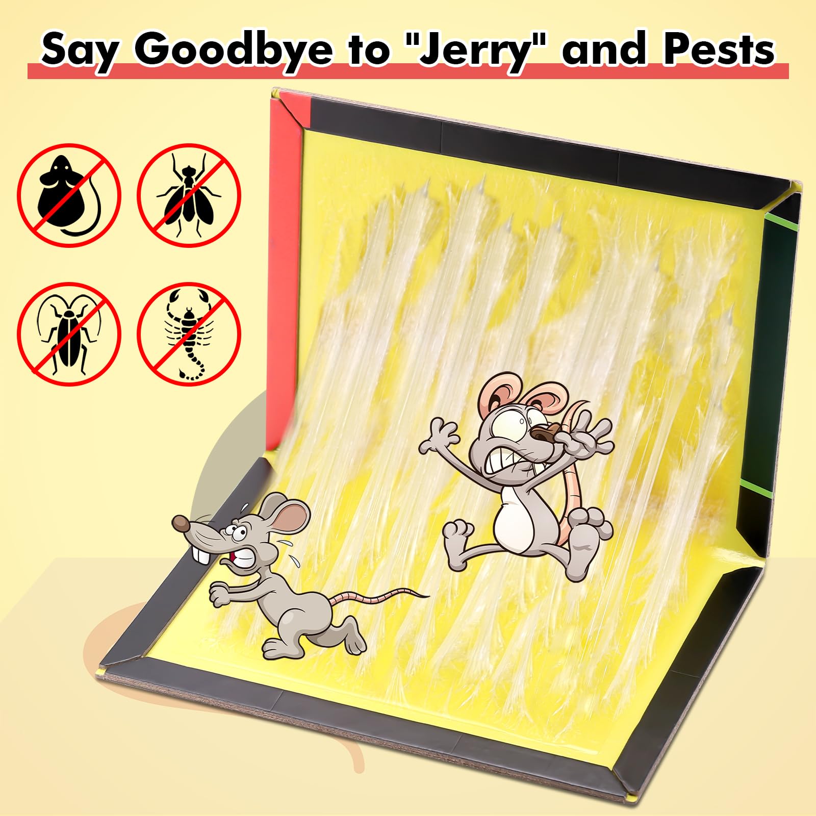 10 szt. duża lepka płytka pod mysz, profesjonalna ekologiczna pułapka na mysz, lepka podkładka pod mysz, łatwa łapka na szczury, odpowiednia pułapka na szczury karaluchy i pająki