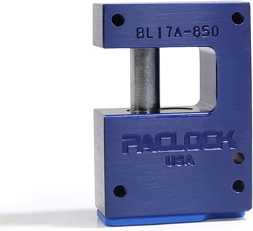 PACLOCK Serie BL17A-850 Block-Lock, aluminio anodizado azul, cilindro de 6 pines de alta seguridad, una cerradura con llave a un número U-Pick! con disponible en Yaxa Venezuela
