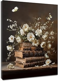 25 DIY Accent Wall Ideas That Instantly Upgrade Any Room 69 EOBTAIN Vintage Floral Canvas Wall Art for Bathroom White Flower and Boo...