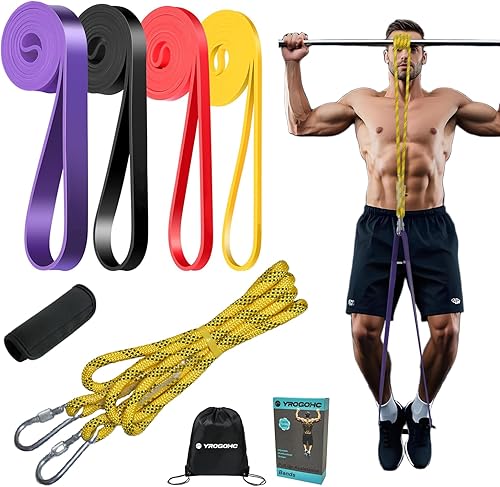 Sistema de bandas de asistencia para dominadas, bandas de resistencia para ejercicio de fuerza, bandas de resistencia de látex natural, equipo de