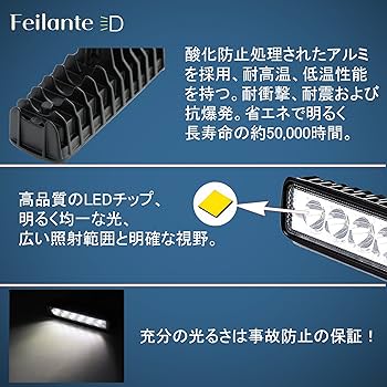 Amazon.co.jp: Feilante 作業灯 led 24v 18w バックライト