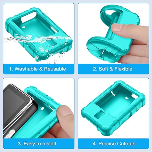 Miniatura 7 de Funda de silicona para tándem T Slim X2T bombas de insulina delgadas, a prueba de golpes, antideslizante, piel de gel suave con bisel elevado para