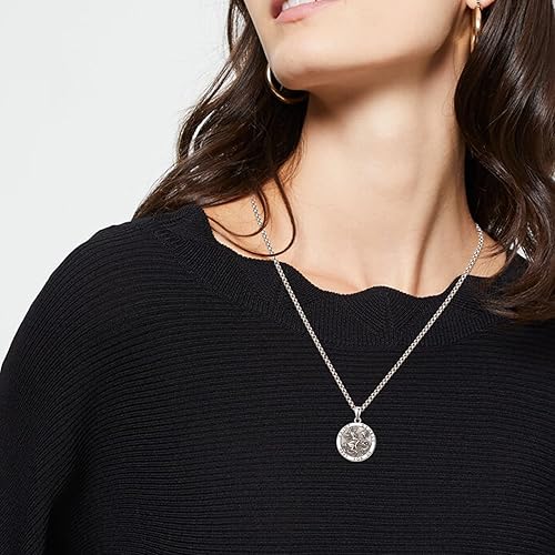 Miniatura 4 de KATHLU Collar de San MiguelSan CristóbalSan GerardoSan JorgeSan JudaSan Benito para hombres y mujeresAmuleto de religión de plata de ley 925 con