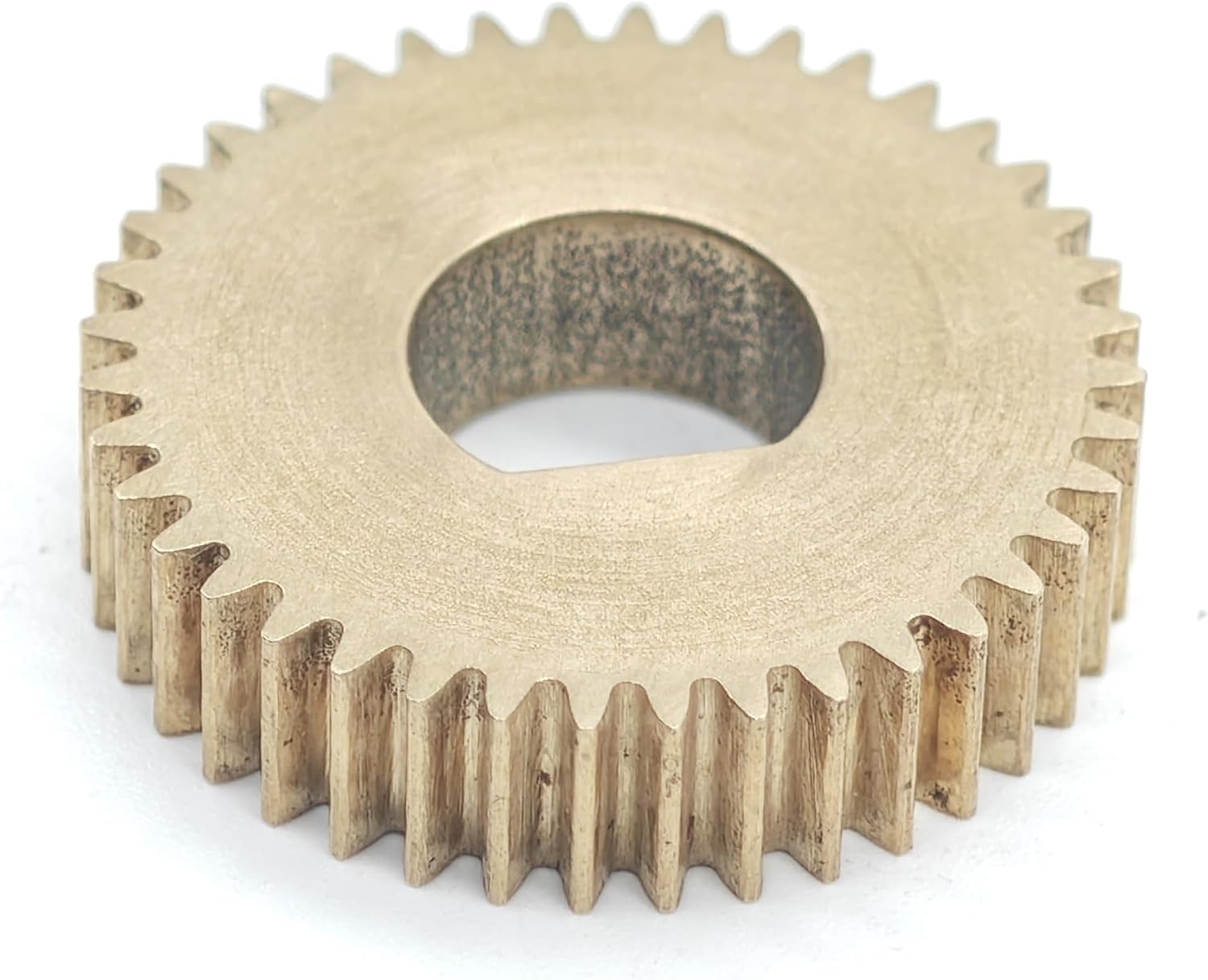 Gear Pinion, Engine,Copper 0.6M 58T Straight Teeth 36mm Diameter 5mm Thickness .6 Module 58 Cylindrical Wheel Shaft Hardware(3x2.5mm D bore)