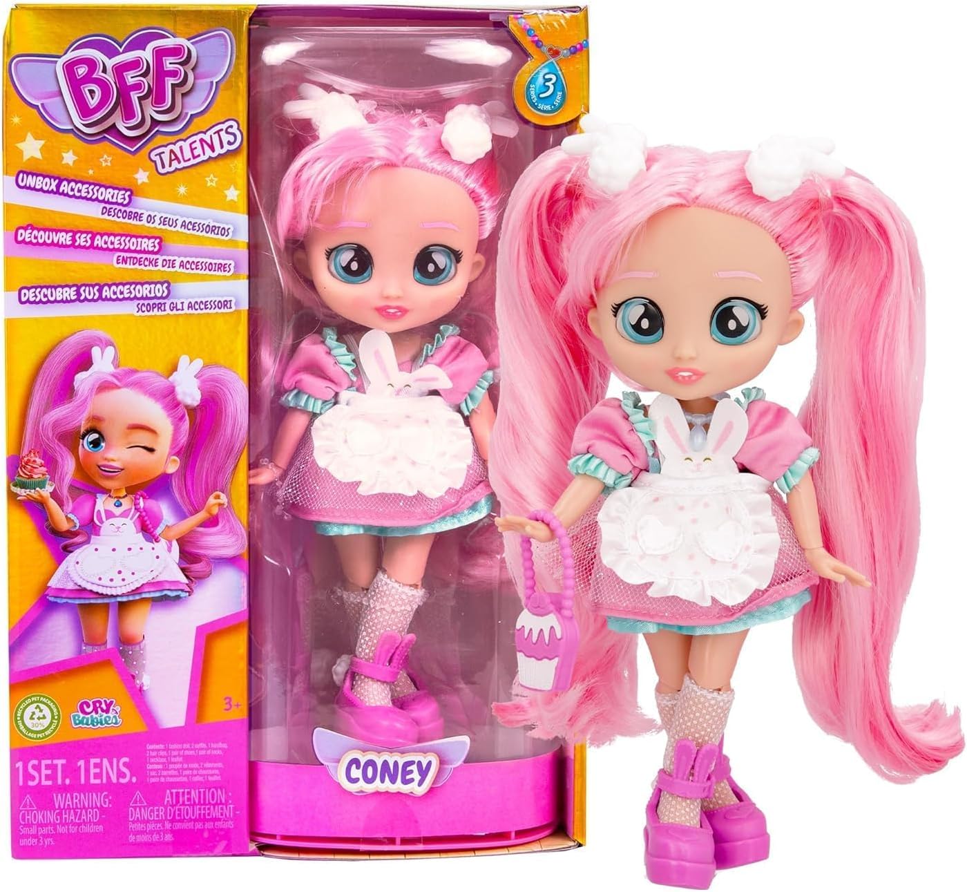 BFF Wave 3 Coney Doll for Girls with 9+ Surprises | Big Doll for Girls Age 3+|Doll House Set for Girl| Princess Toys for Kids