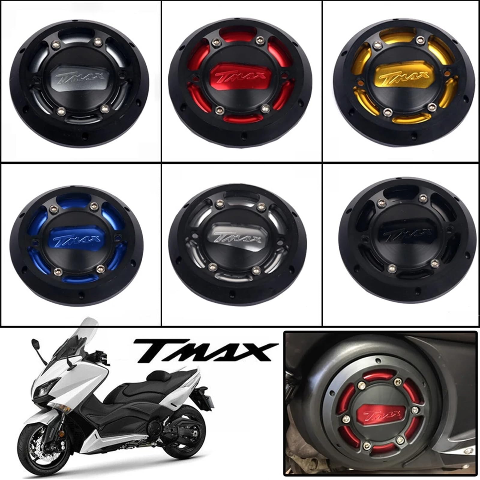 Misura for Yamaha TMAX 530 TMAX530 T-MAX 500 TMAX500 T-MAX530 Accessori Moto Motore Statore Copertura Della Protezione Guard Slider Caso Protezioni motore per moto(Gold)