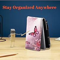 Vista 3 de Juego de 4 soportes para bloc de notas de tamaño de bolsillo, de piel sintética, mini bloc de notas con 2 bloc de notas pequeños y lápiz capacitivo