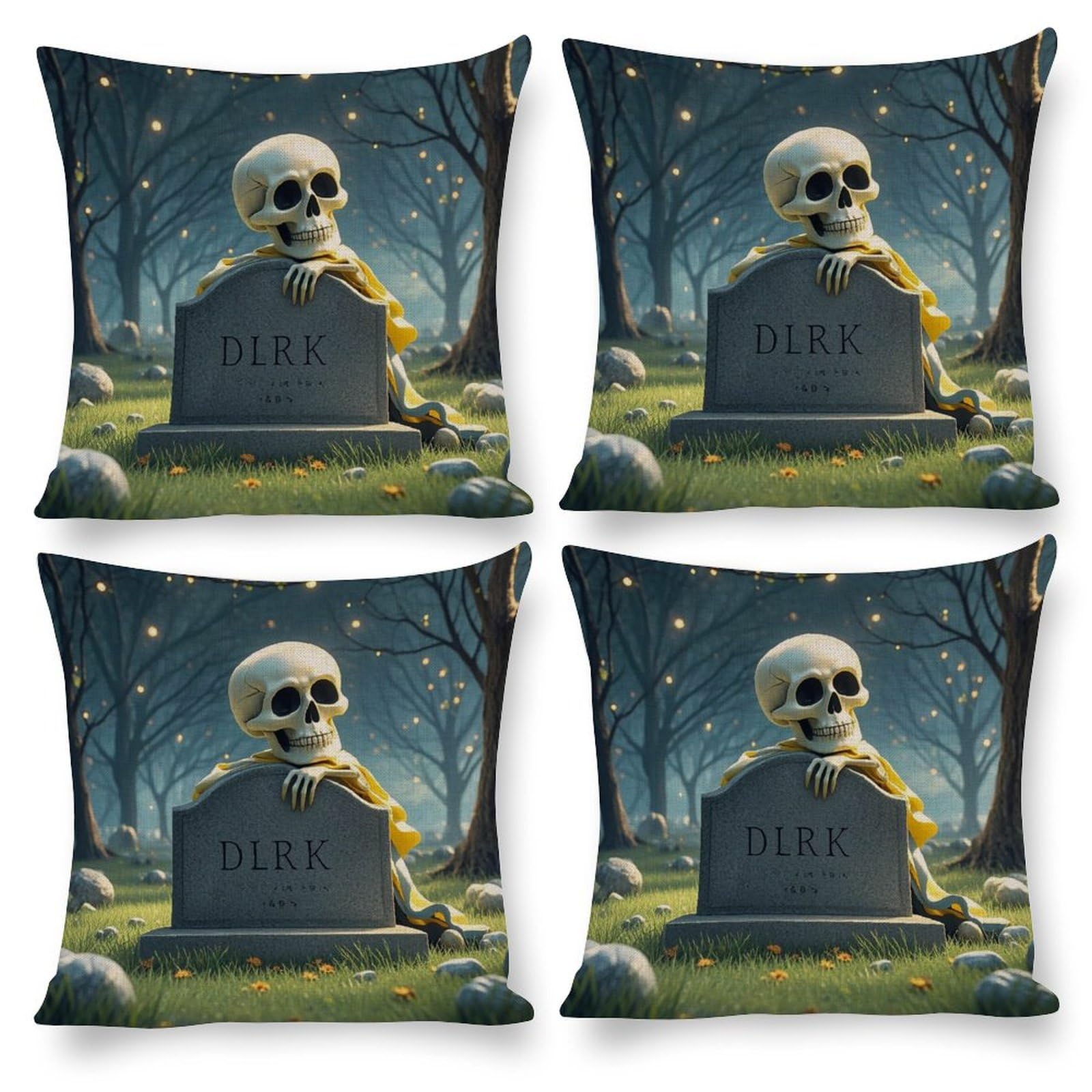 Housse de coussin squelette pour canapé et salon cocooning