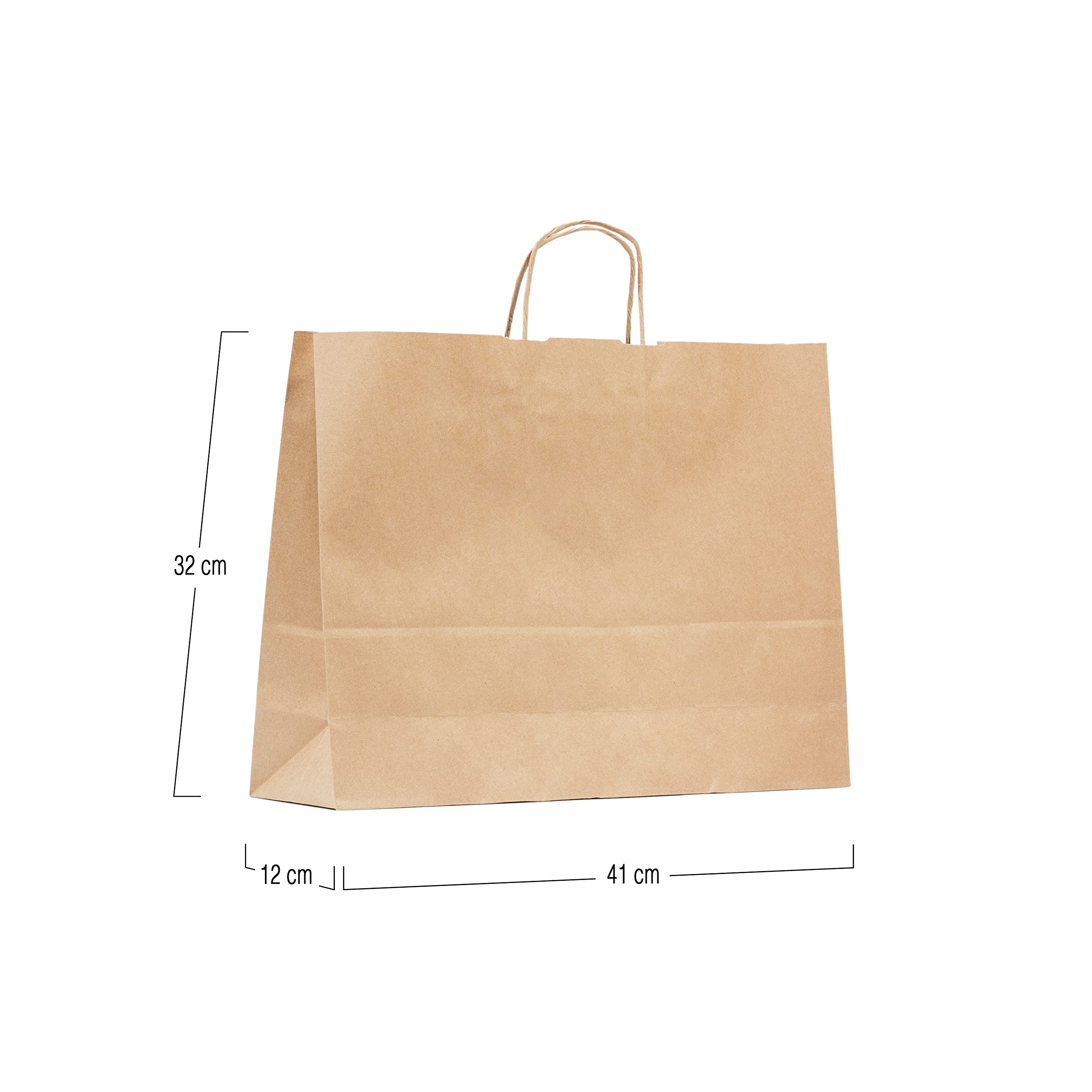 100 Kraftpapiertüten zum Selbstgestalten | Ihr Bild oder Logo in Farbe | Verschiedene Größen | Geschenke, Event, Weihnachten | Venedig 41x32x12
