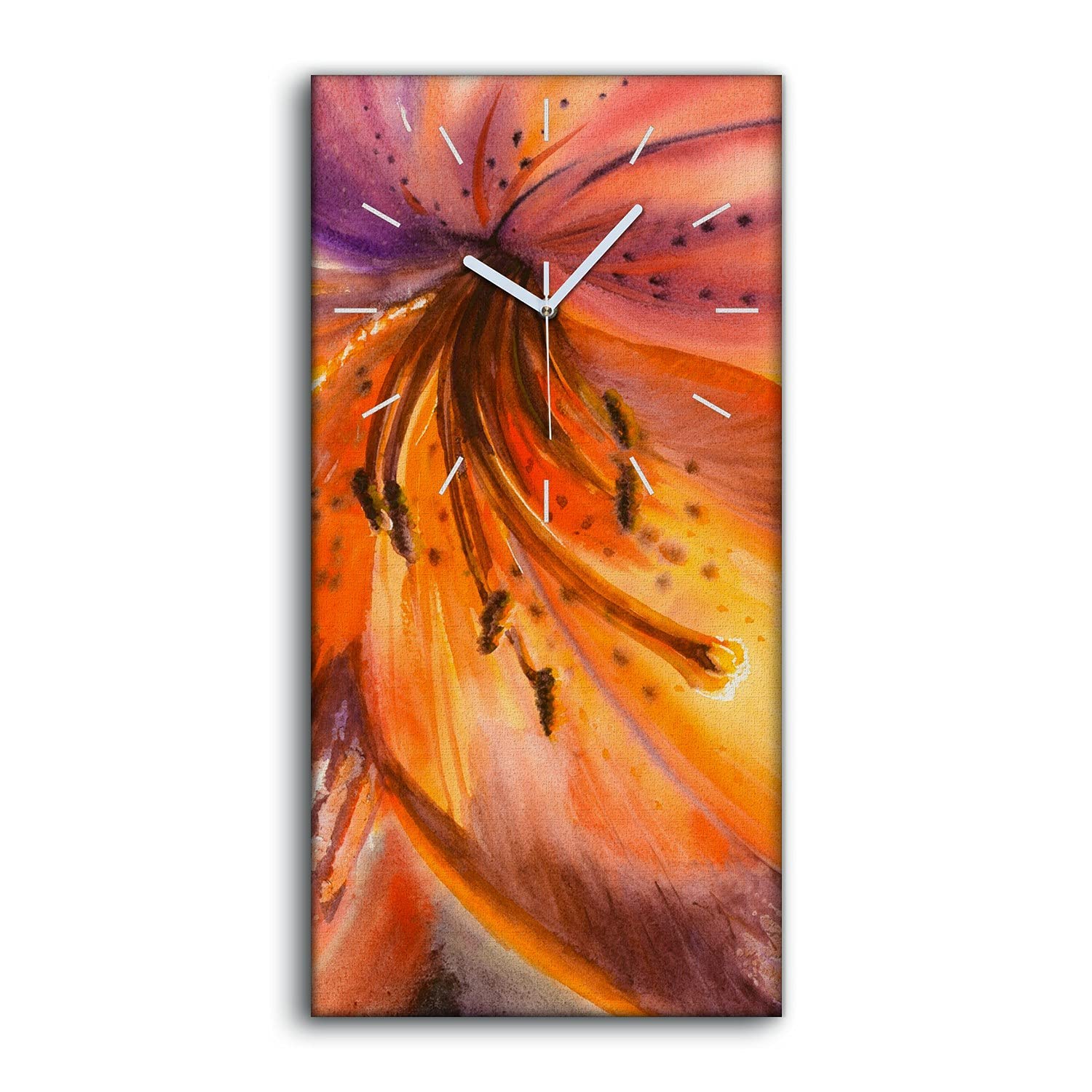 Horloge sur toile art mural abstrait pour décoration chambre et salon