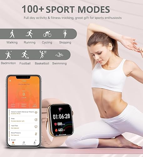 Miniatura 5 de Reloj inteligente compatible con Android iPhone, relojes inteligentes para mujer (recepción de llamadas/marcación), rastreador de fitness