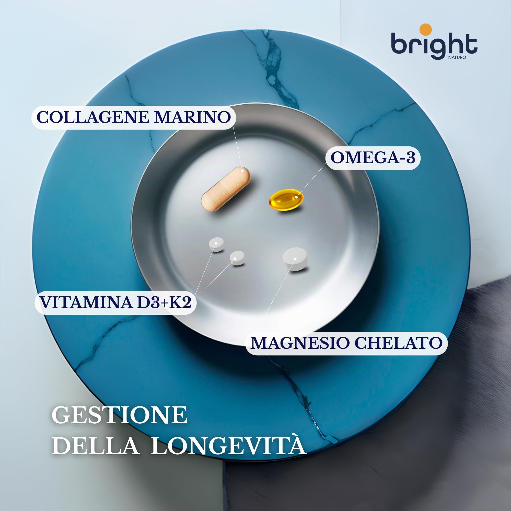 Omega-3, Magnesio, Collagene Marino, Vitamine D3 K2 8000 UI – Articolazioni, Muscoli & Immunità – Pelle Luminosa, Ossa Forti & Benessere