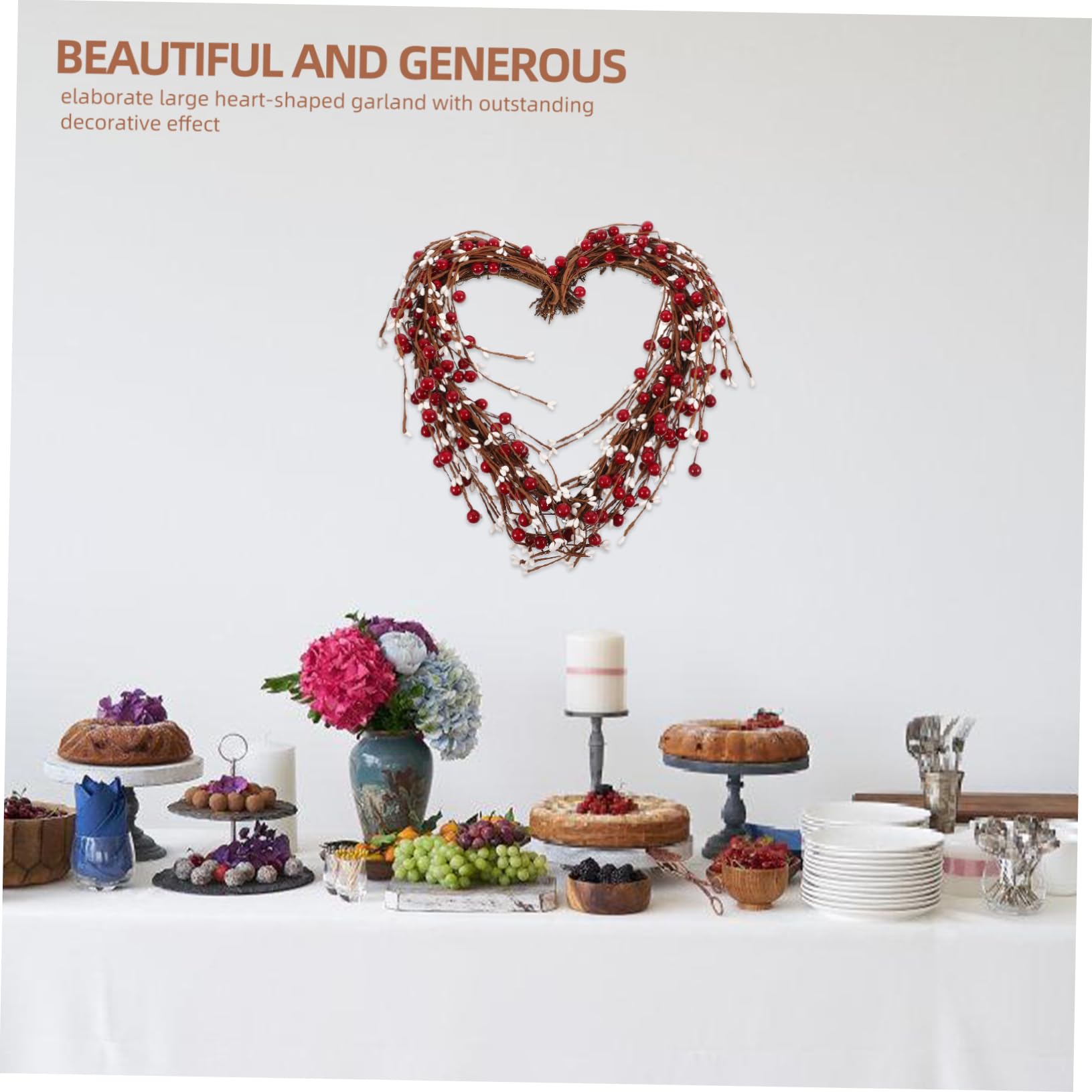 SHINEOFI De Corazón para El Día De San Valentín De Frutos Rojos Decoración Colgante Decorativa