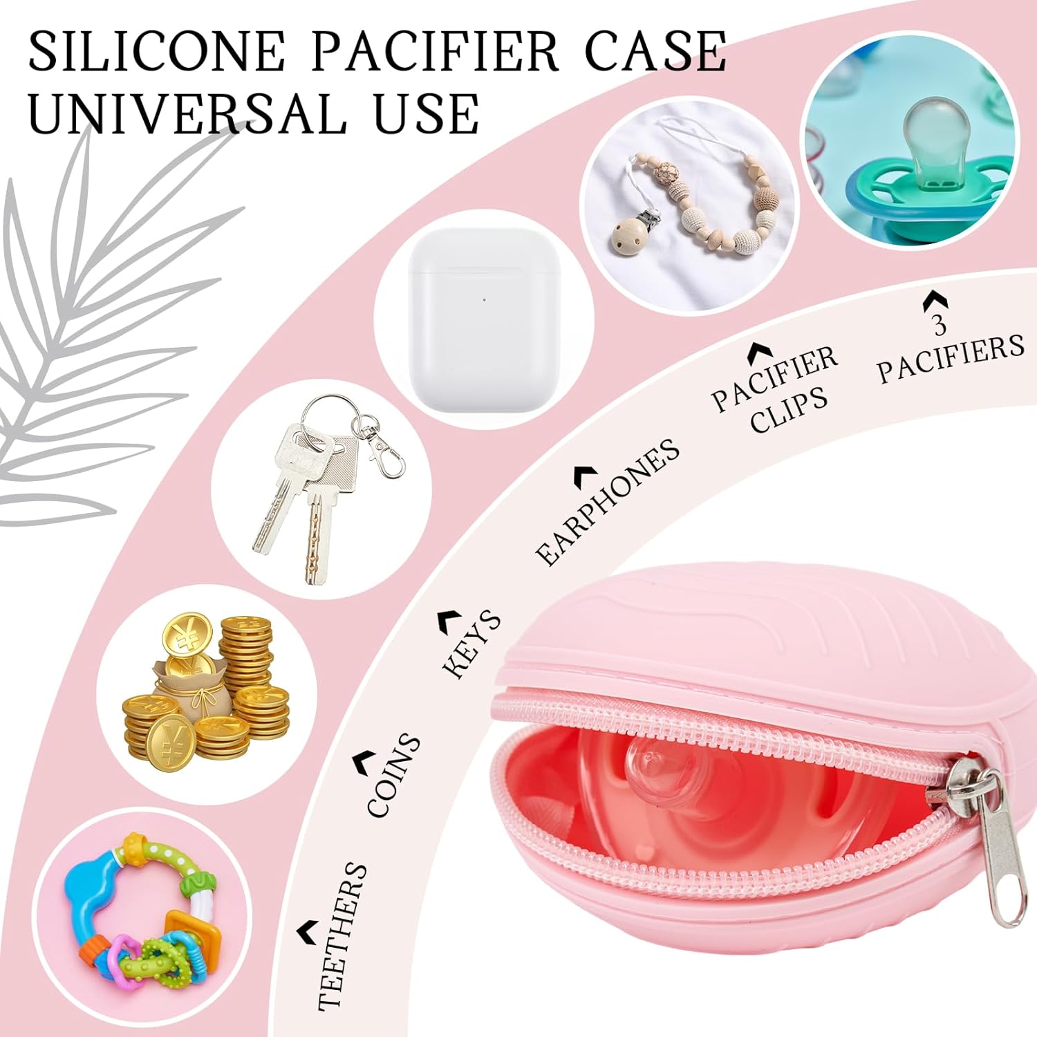 Small Diaper Bag Tote, Multifunction Bag with Silicone Pacifier Holder Case Travel Crossbody Handbag - Image 6