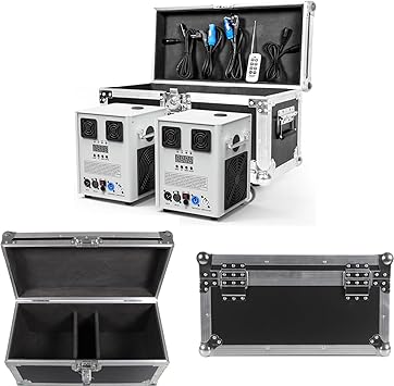 2pcs 700W High Power Wedding Event Electronic Machine with Case System DMX Control Stage Equipment for Indoor and Outdoor Wedding, Party, Shows, Events(Not Included Material)