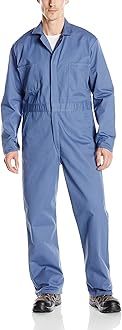 Red Kap Men's Snap Front Cotton Coverall, Oversized Fit, Long Sleeve