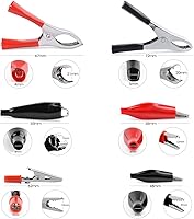 Vista 2 de Nilight - 50052R 60pcs Metal Alligator Clip Clamp Surtido de Cable de Prueba Eléctrica Abrazadera de Batería Conector de cocodrilo Conector Surtido