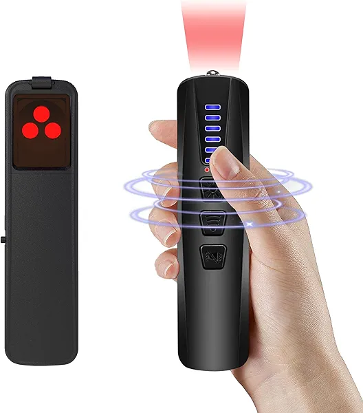 ZHENHAN Hidden Camera Detectors,Anti Spy Detector,Bug Detectors,GPS Tracker Detector,Portable Bug Detector,RF Signal Finder,Hotels,Travel,Home,Office (Black)