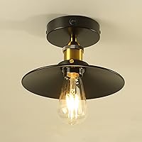 Vista 1 de Lámpara de techo vintage de 12 V con bombilla E26, accesorio LED blanco cálido de 3000 K, interruptor de encendido/apagado, fácil instalación