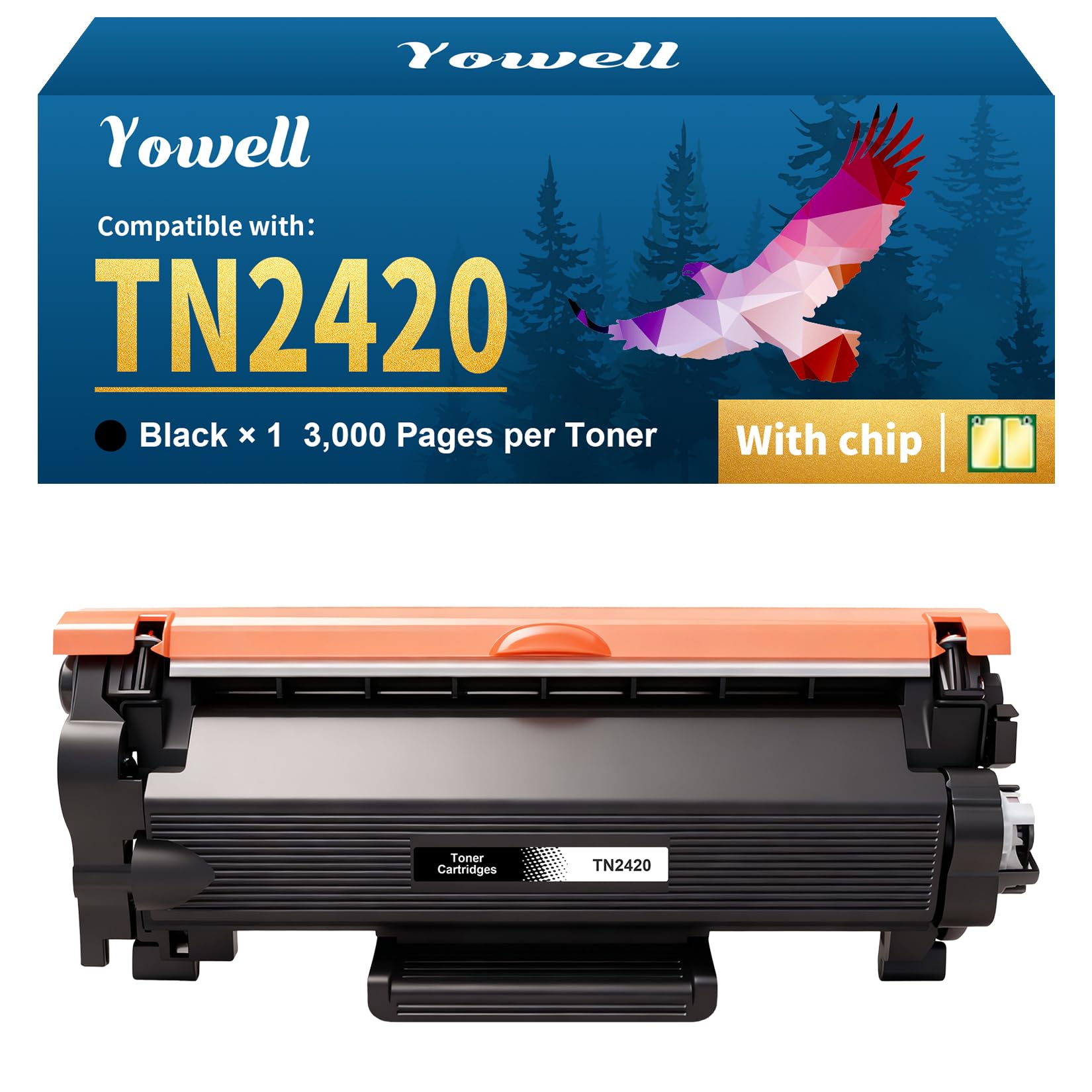 Yowell 142A W1420A Tonerkartusche Mit Chip Kompatibel für HP 142A W1420A 142X W1420X für HP LaserJet MFP M140w Toner für LaserJet M110w M110 MFP M139w M139 M140w M140 (1 Schwarz)