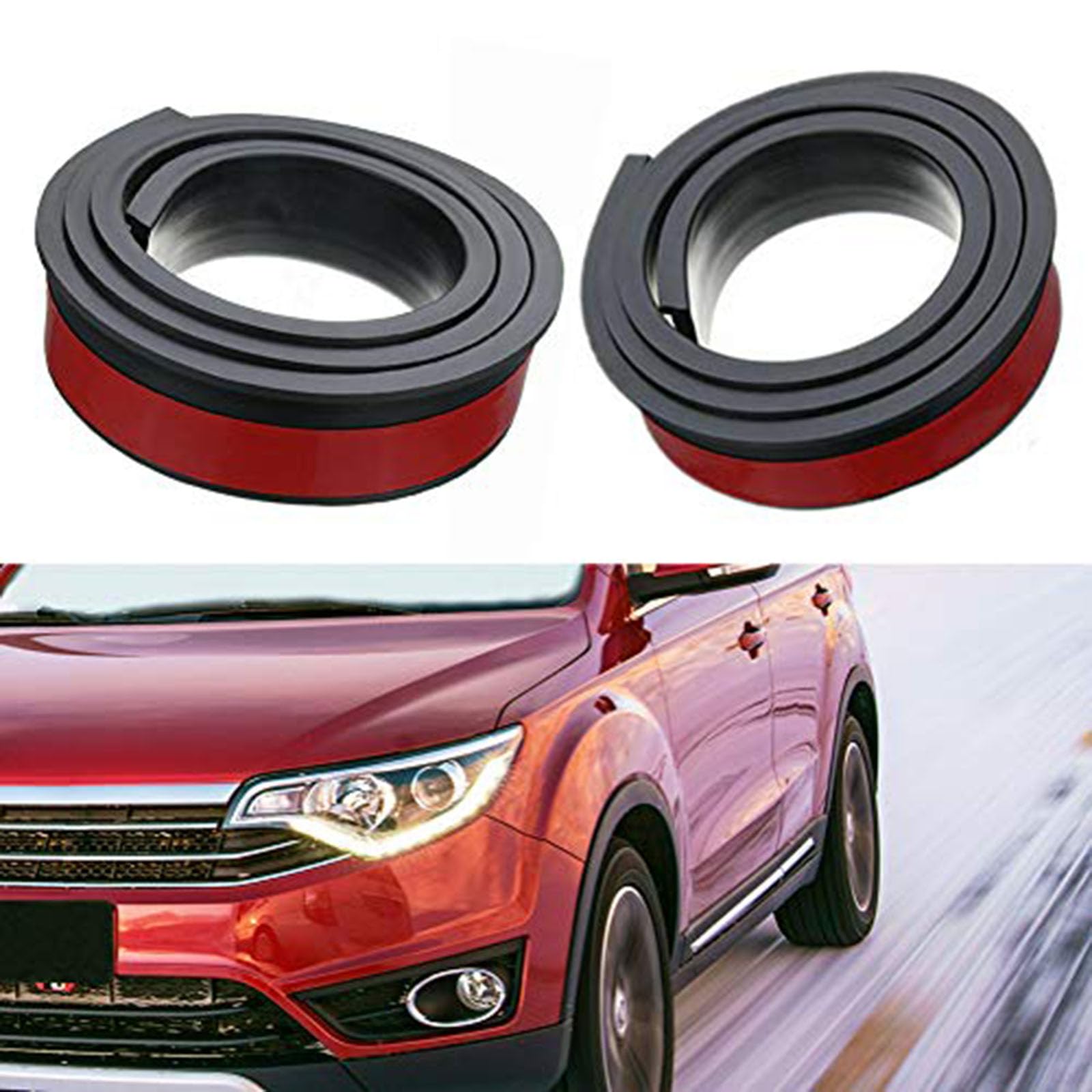 CGEAMDY 4 Pièces Protège-Sourcils Roue Voiture - Elargisseurs Ailes Fibre Carbone Universel