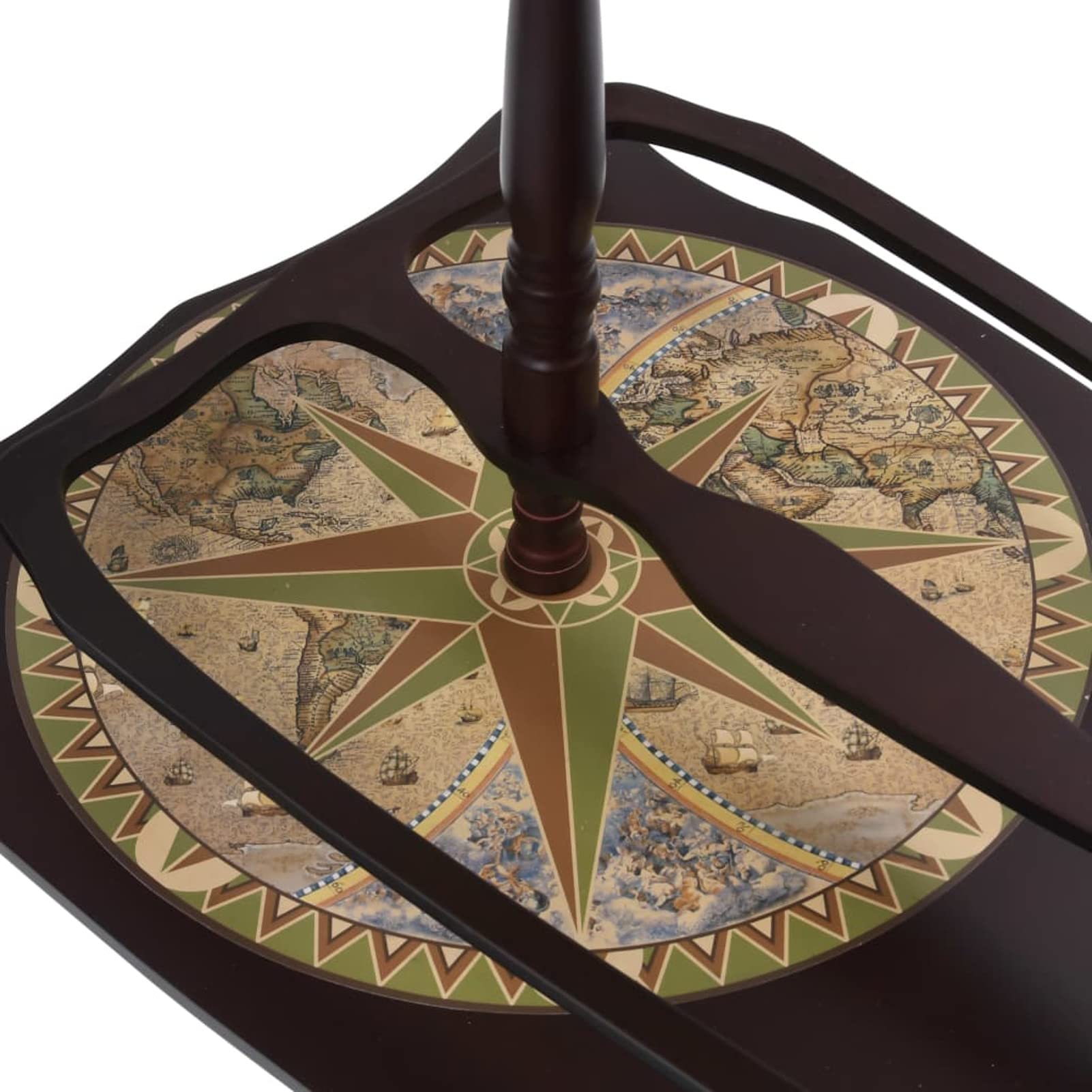 Carrello Bar Globoso In Legno Con Ruote - Portavini E Minibar Portatile - Foto 2