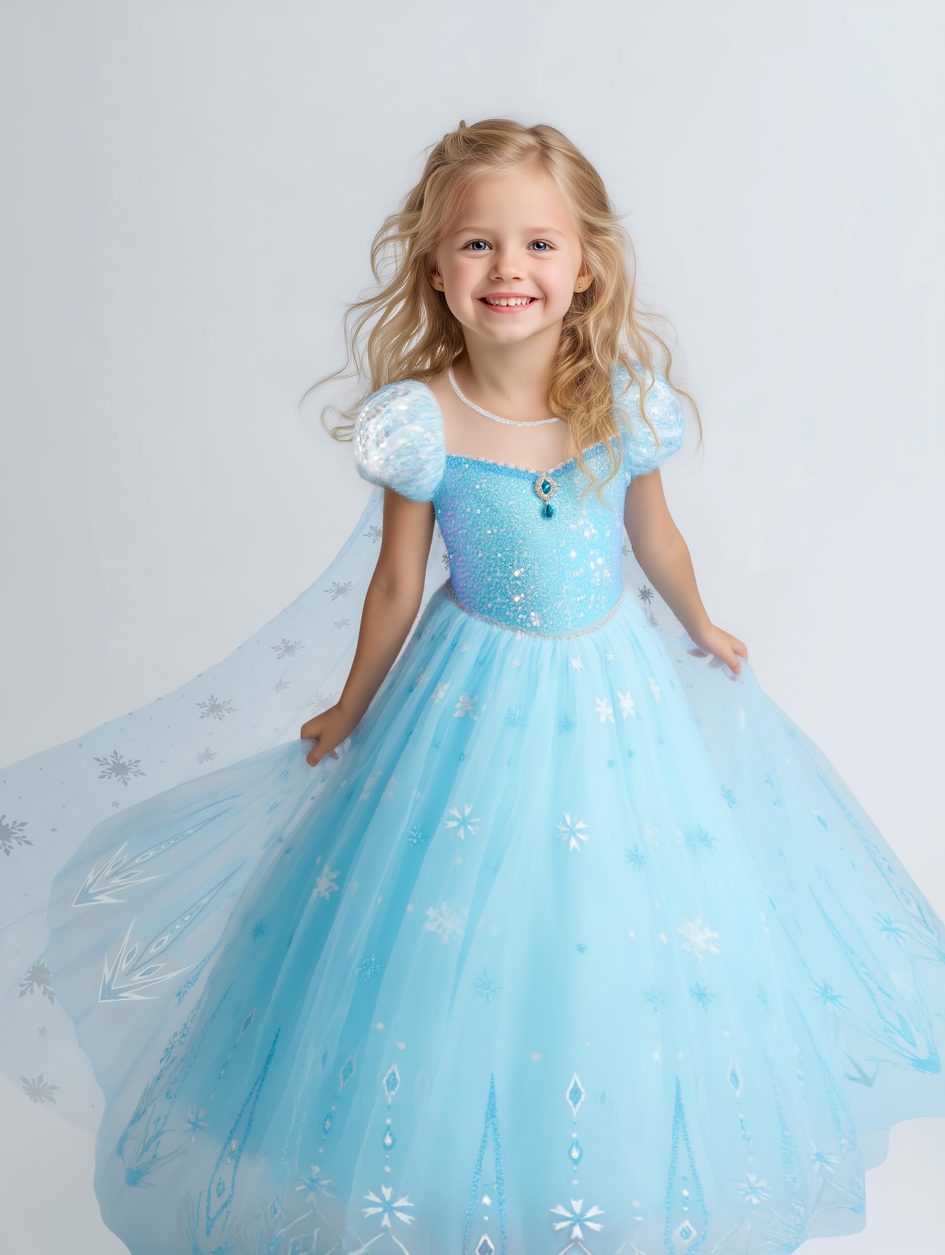BLINGCOS Princess Costumes for Girls with RGB LED Lights Princess Dress Up Clothes Music Sync & App Control - Image 3
