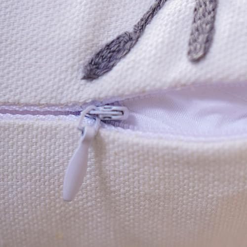 Vista 5 de ARTMAGIC Fundas de almohada amarillas boho bordadas a mano, fundas de almohada decorativas estilo bohemia moderna, funda de almohada cuadrada