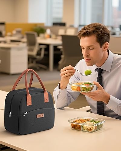 Miniatura 9 de HOTOR Lonchera para mujeres y hombres  Fiambrera aislada resistente al desgaste con gran capacidad, bolsa hielera multifuncional para oficina,