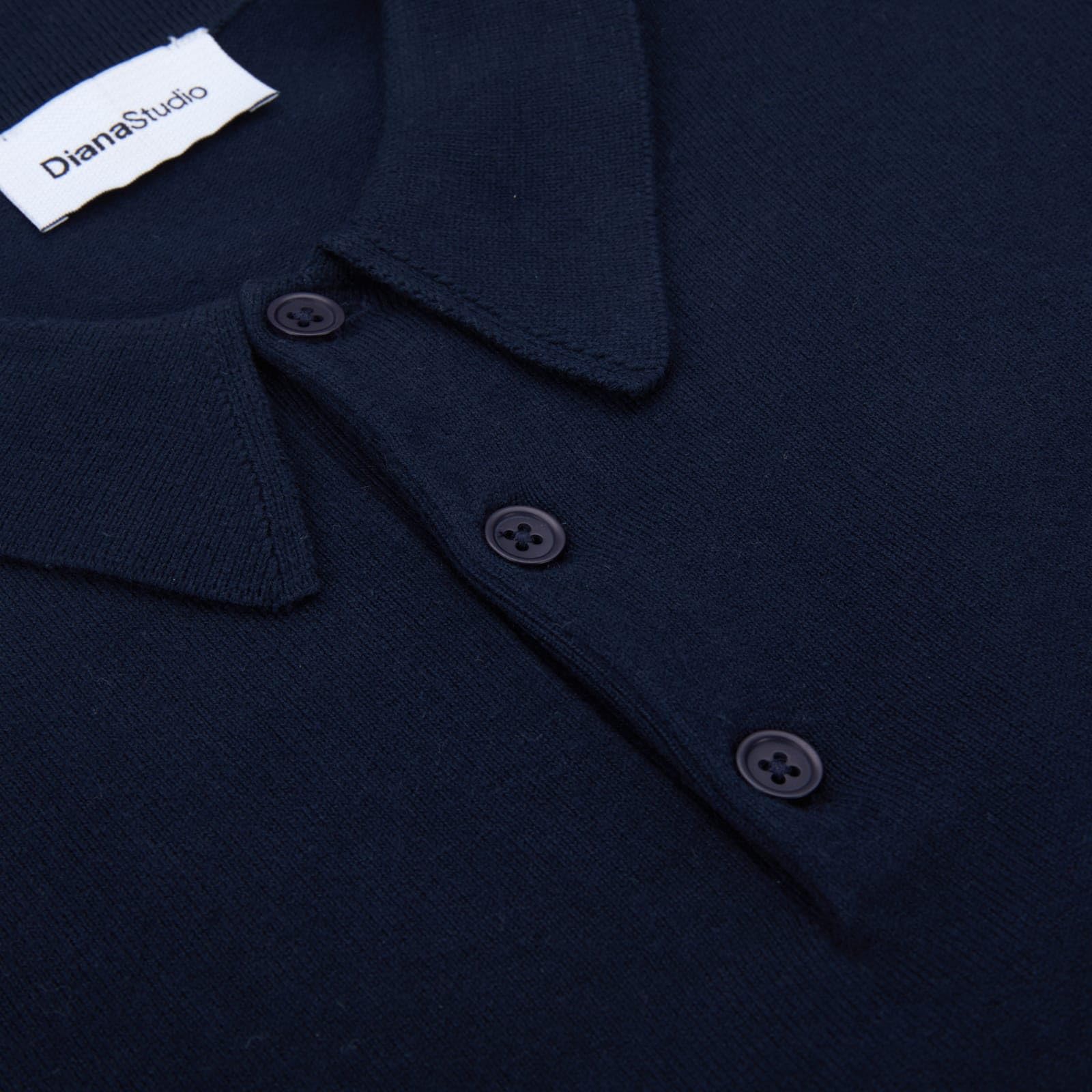 Diana Studio, Polo Rasata in Maglia - Uomo, Cotone, Maniche Corte, Casual Fit