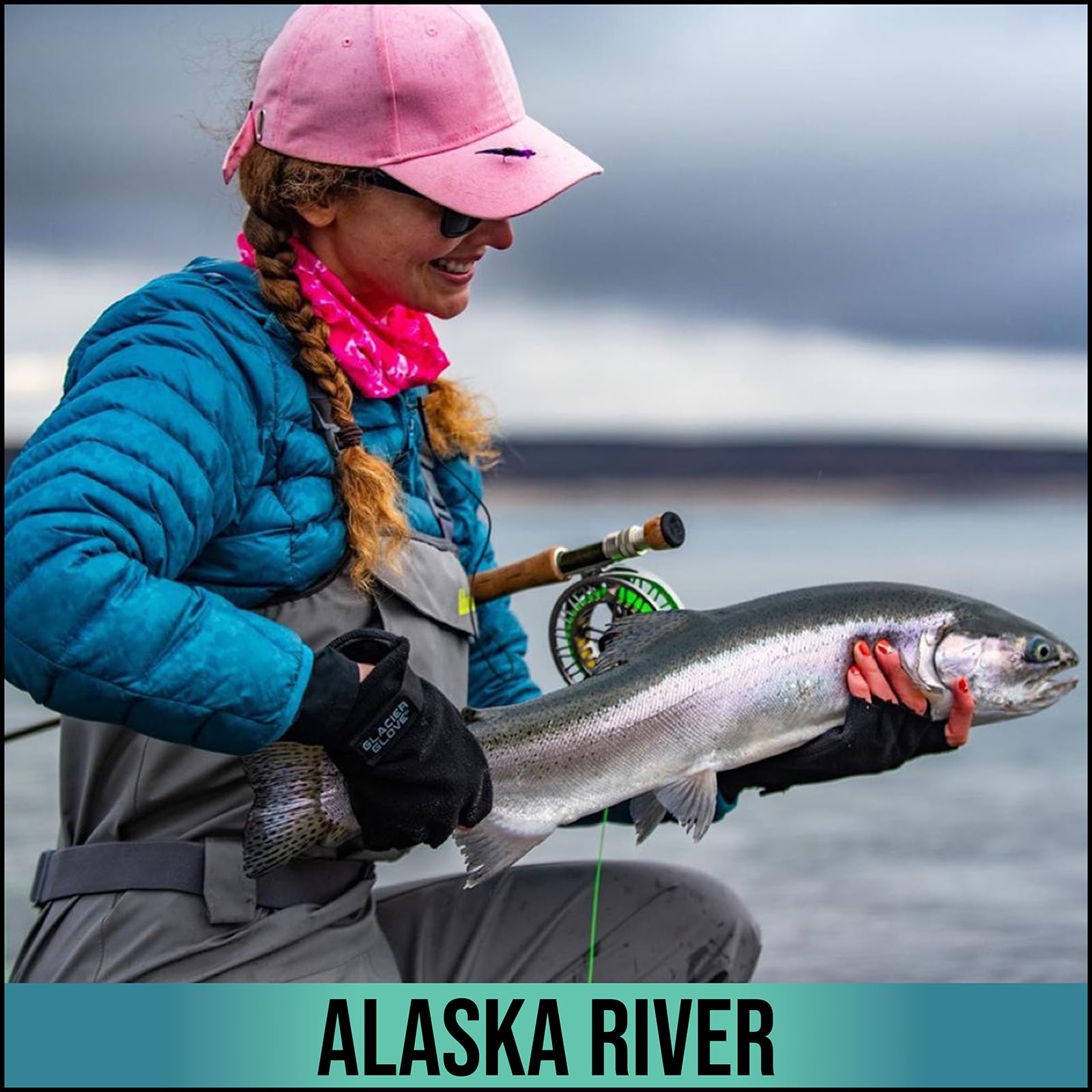 Glacier Glove Alaska River - Guantes de pesca unisex sin dedos, ligeros, transpirables, antideslizantes, con puños elásticos, para exteriores, pesca con mosca, remo, senderismo
