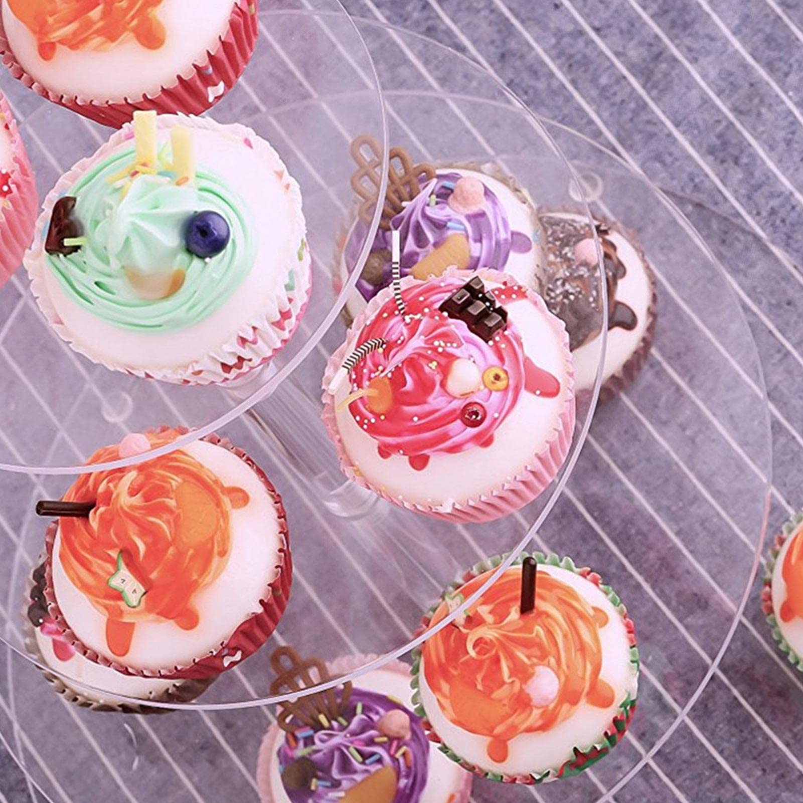 Amazon.co.jp: shopparadise ケーキスタンド 4段 アクリルケーキ