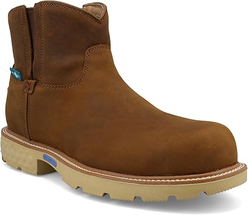Miniatura 2 de Twisted X Botas de trabajo para hombre de 6", marrón, 11 M, Sillín envejecido.