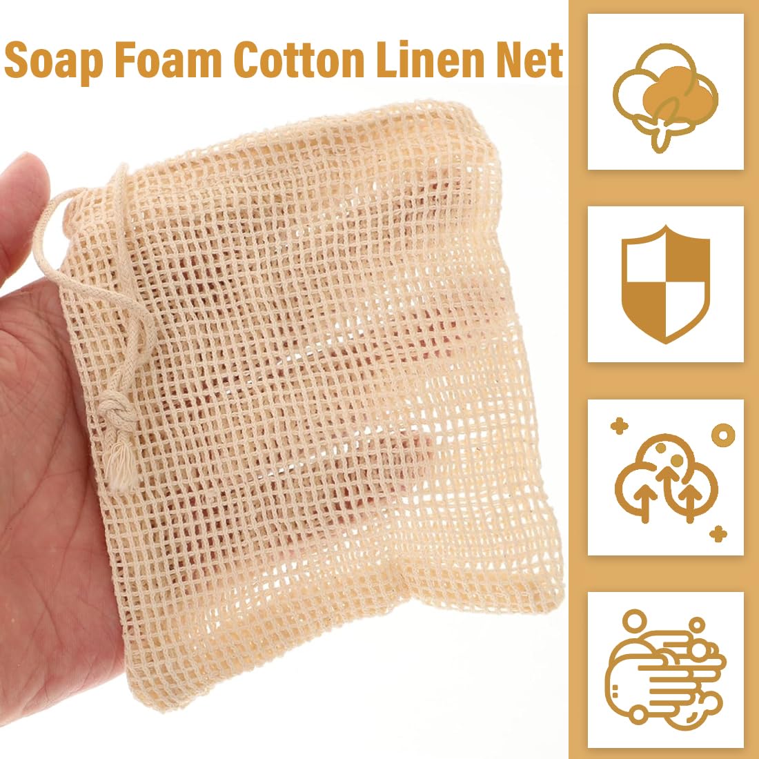 Bolsas de Jabón Natural de Sistal para Ducha Exfoliación Masaje 6 Piezas