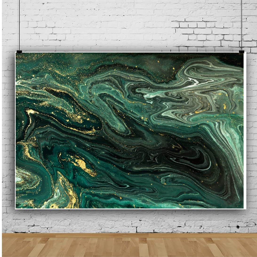 Telón de fondo de fotografía con textura de mármol verde esmeralda de 10 x 8 pies, fondo de fotos de feliz cumpleaños, fondo de fotos de mármol verde esmeralda, arena movediza, fondo de arte