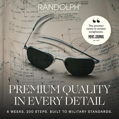 Miniatura 3 de Randolph Eyewear Aviator Sunglasses for Men & Women  Non-Polarized & Polarized Lenses Bright Chrome UV Protection Sunglasses