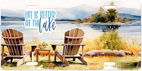 Miniatura 23 de Vanity - Placa de matrícula delantera decorativa - Bonita placa de automóvil fabricada en los Estados Unidos - Placa de metal de aluminio - Placa de