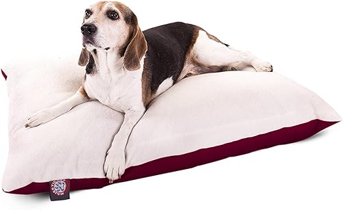 30 x 40 rectángulo negro Pet perro cama con cubierta lavable extraíble por Majestic Pet Productos Pequeño A mediano, Burgundy