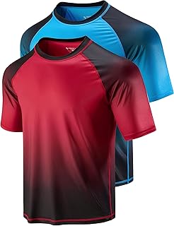 UV Short Sleeve Swim Shirts Camisa de protección de Sarpullido para Hombre