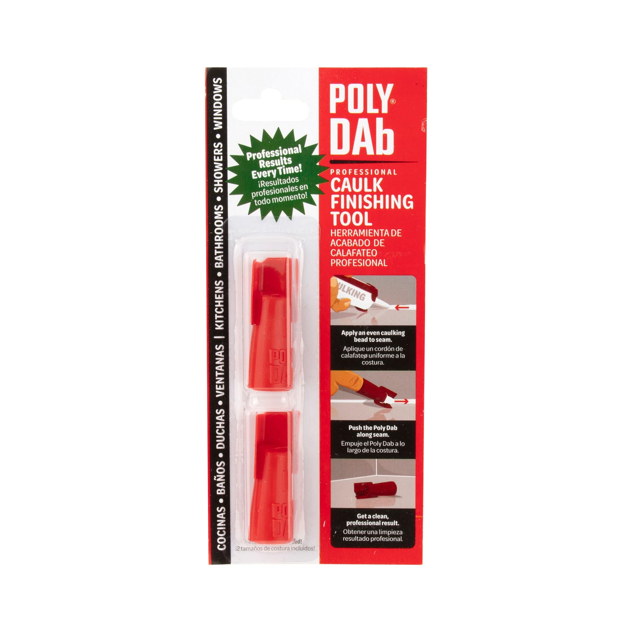 Poly Dab PD2 Poly Dab Caulking Tool - 2 Pack
