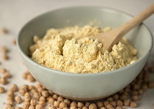 Miniatura 4 de Harina de garbanzos orgánica sin gluten, 4 libras, sin OMG, granos de garbanzos secos finamente molidos, vegano, kosher, a granel. Alto en folato,
