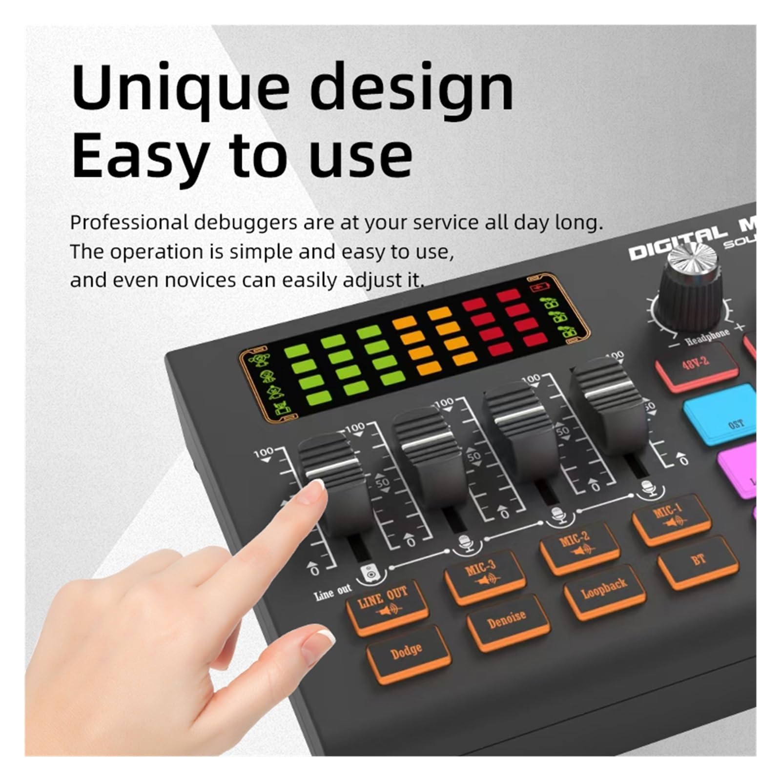 Mixer per DJ, Scheda SX10 Professionale Compatibile con Bluetooth Studio Record for Telefono PC Mixing Console Amplificatore Mixer for Musica dal