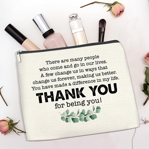 Miniatura 7 de Bolsa de maquillaje de agradecimiento, regalos de agradecimiento para mujeres, amigas, hermanas, mejores profesoras, bolsa de cosméticos de