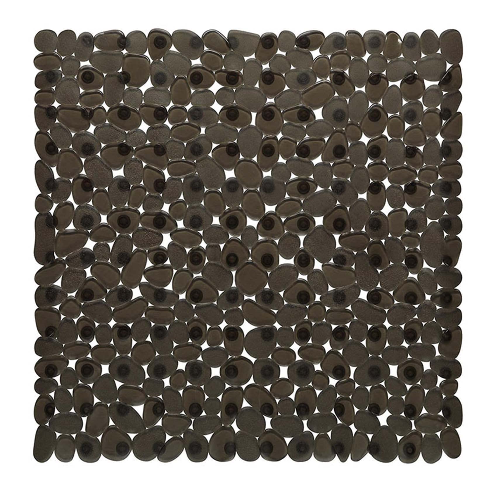 Alfombrilla de Ducha Cuadrada Antideslizante con ventosas, Alfombrilla de baño de PVC Lavable, Alfombrilla antifatiga, fácil de Limpiar, Almohadilla para los pies, Color Negro, 54 x 54 cm /