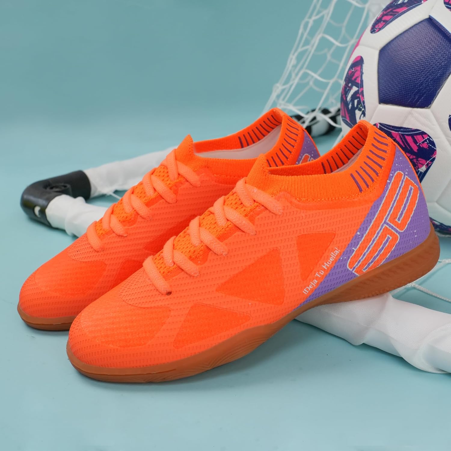 brooman Kids Futsal Indoor Soccer Shoes Boys Girls Soccer Sneakers with Soccer Socks - Image 3