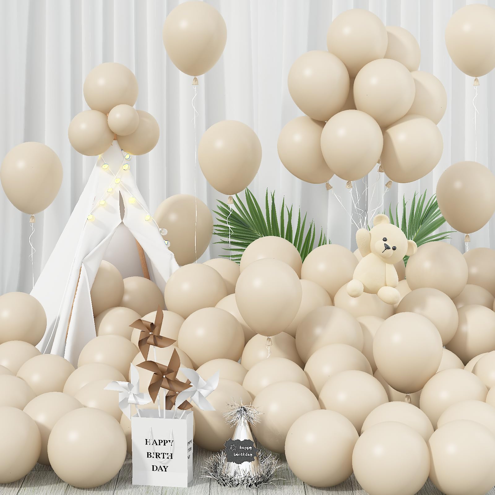 Amazon.com: Jobkoo Sand White Balloons, 12 Inch, 100 Pack - Boho